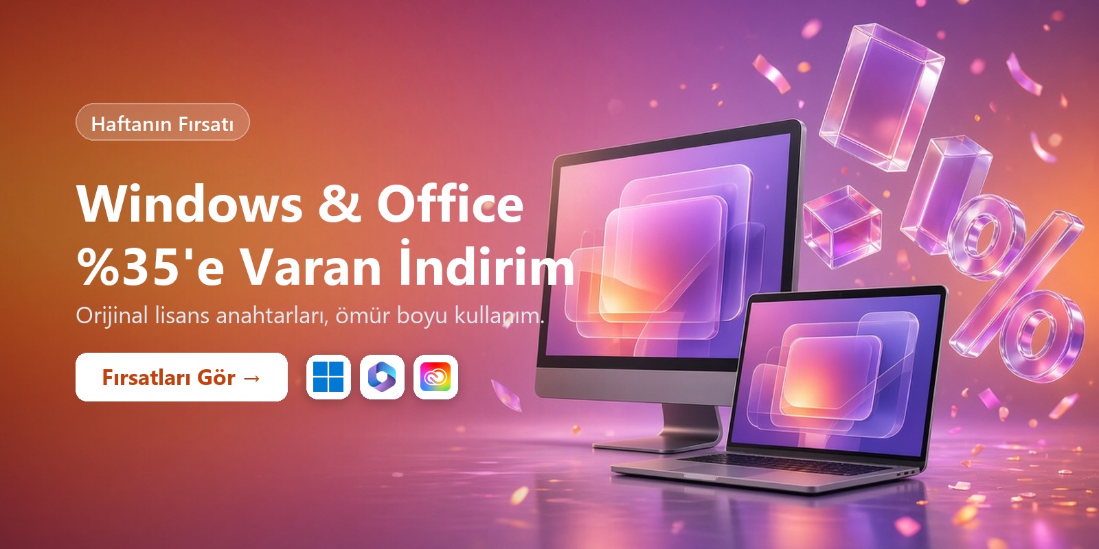 Windows & Office'te %35'e Varan İndirim